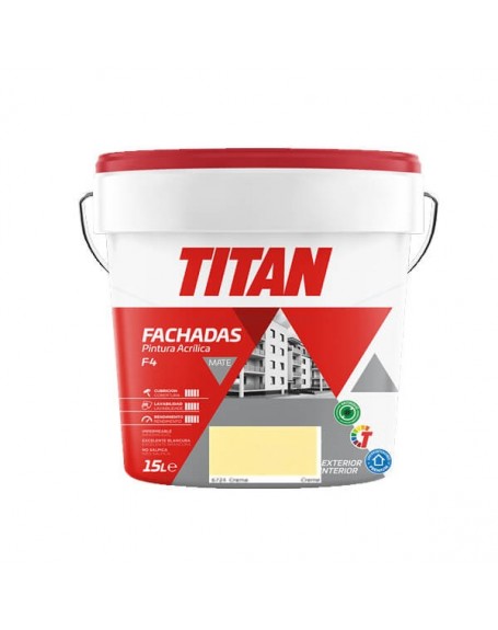 Titan fachadas crema 15 L