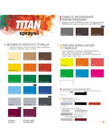 carta colores linea spray titan