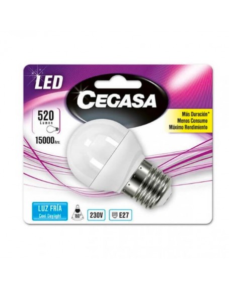 Cegasa bombilla led E27-6 W fria