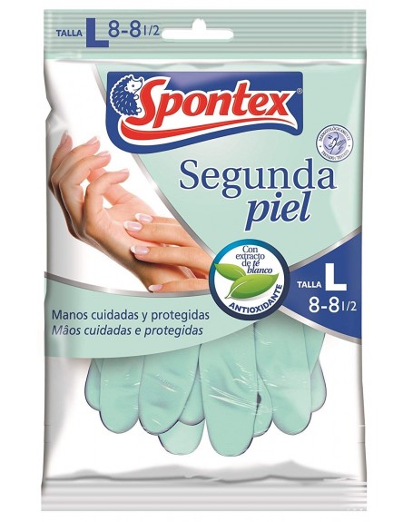 SPONTEX GUANTES SEG.PIEL T.8 