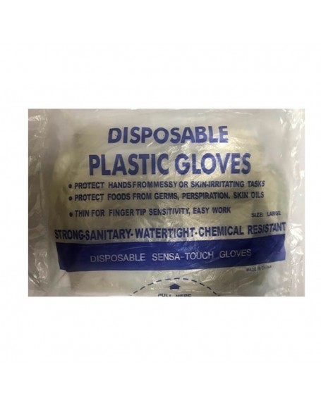 GUANTES PLASTICO DESECHABLES 100 UN