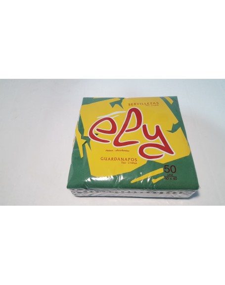 Ely Servilletas Verdes 40*40 50 un