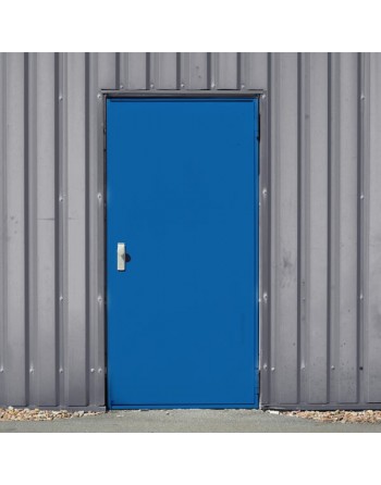 Puerta antioxido azul luminoso